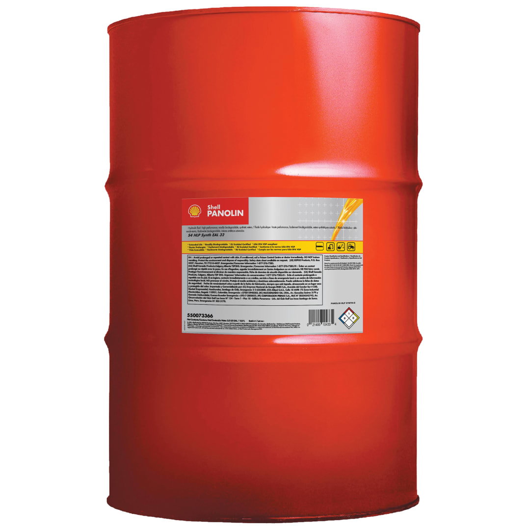 Shell PANOLIN S4 HLP Synth EAL 32 Readily Biodegradable Hydraulic Fluid, 55 Gallon Drum