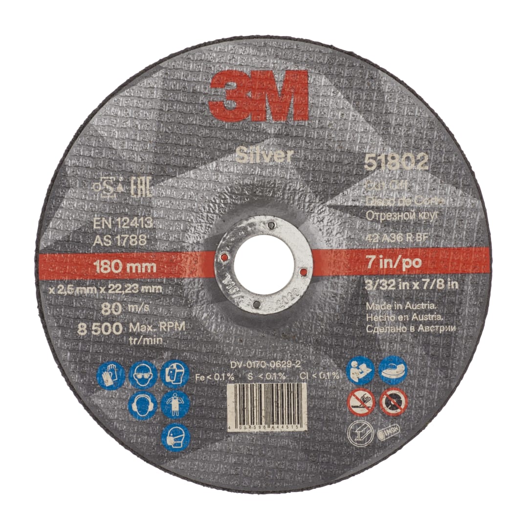 3M™ Cubitron™ II Kesme Taşı, Cut-Off-Wheel, 51802, T42, 180X2.5X22,23mm