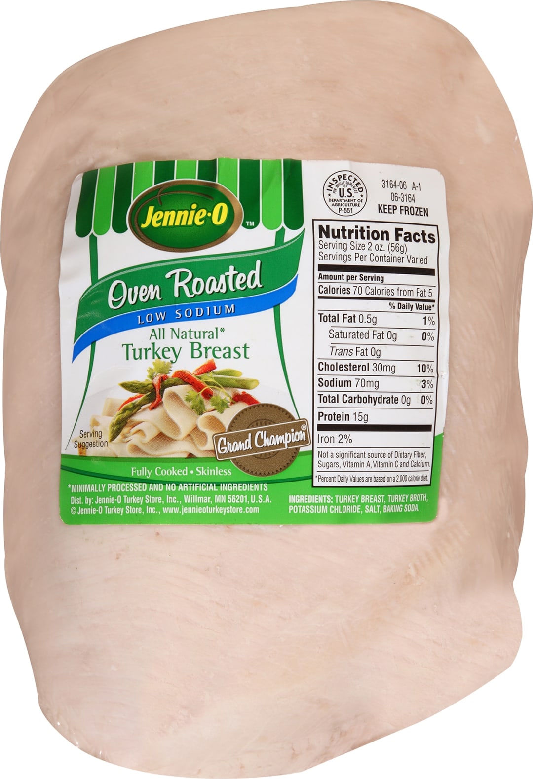 JENNIE-O GRAND CHAMPION NAE All Natural Oven Roasted Turkey Breast