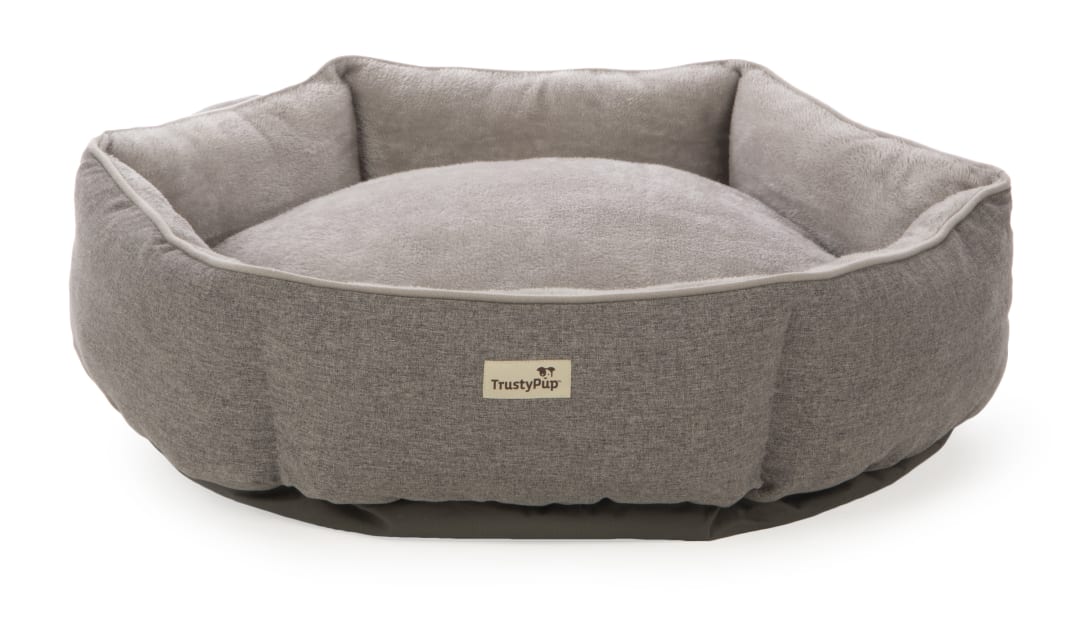 TrustyPup Remedy Rest Bolstered Cuddler Memory Foam Pet Bed - Gray, Large