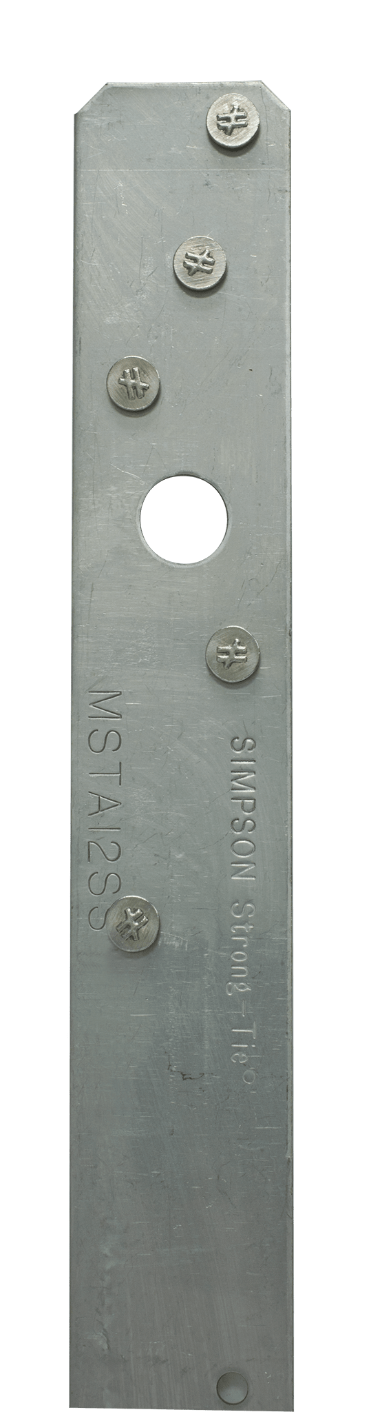Simpson Strong-Tie MSTA12SS MSTA 12-in. 18-Gauge Stainless-Steel Medium Strap Tie
