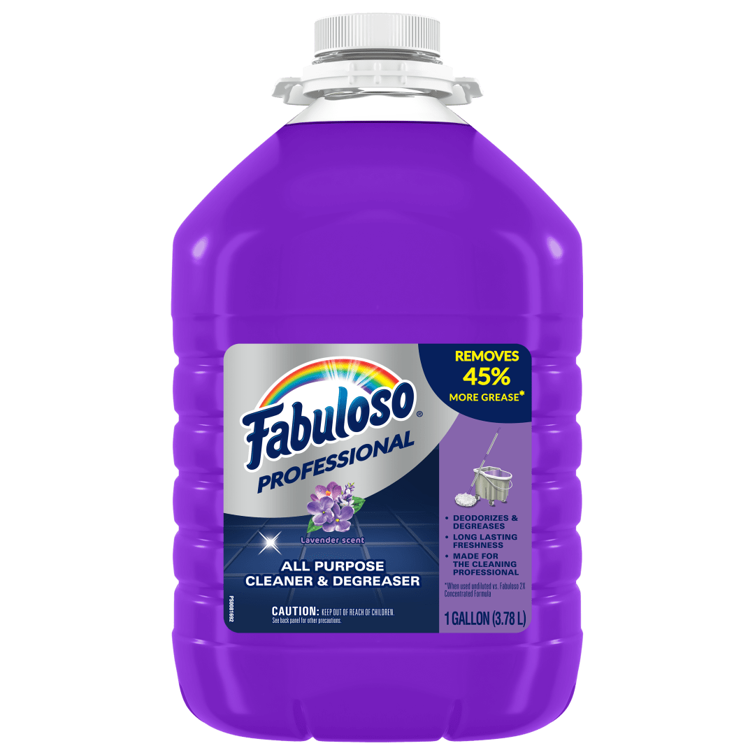 Fabuloso Professional All Purpose Cleaner and Degreaser, Lavender Scent, 1 Gallon Concentrate Makes Up to 128 Gallons
