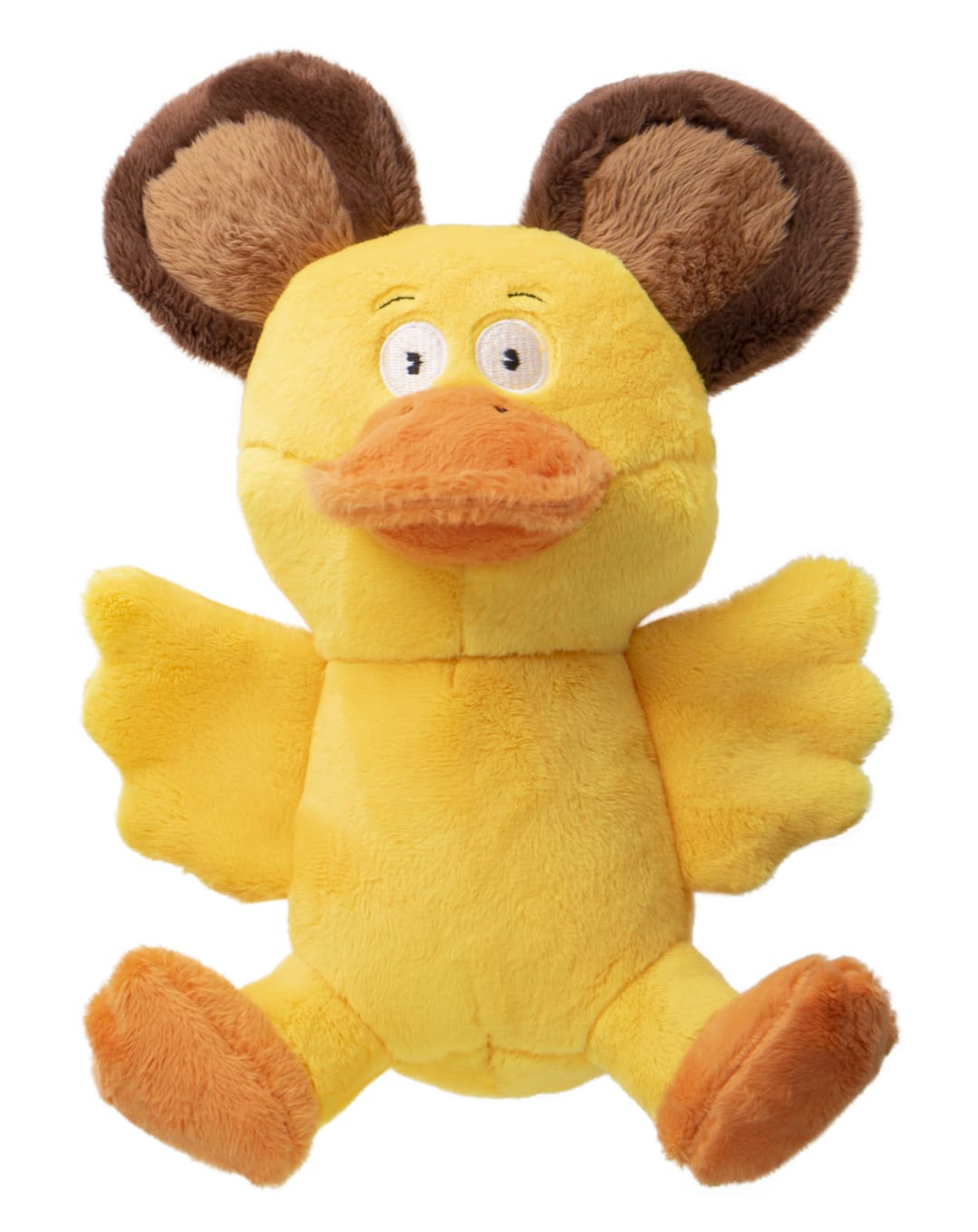 goDog Flips Duck Bear Silent Squeak Plush Dog Toy With Chew Guard Technology, Large