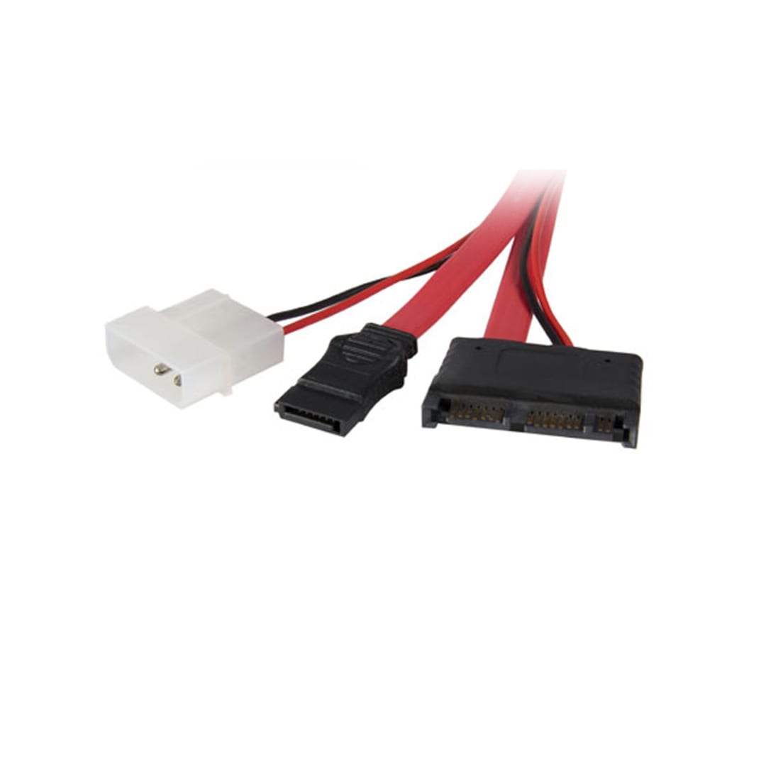 12in Micro SATA to SATA w/ LP4 Power Cable Adapte