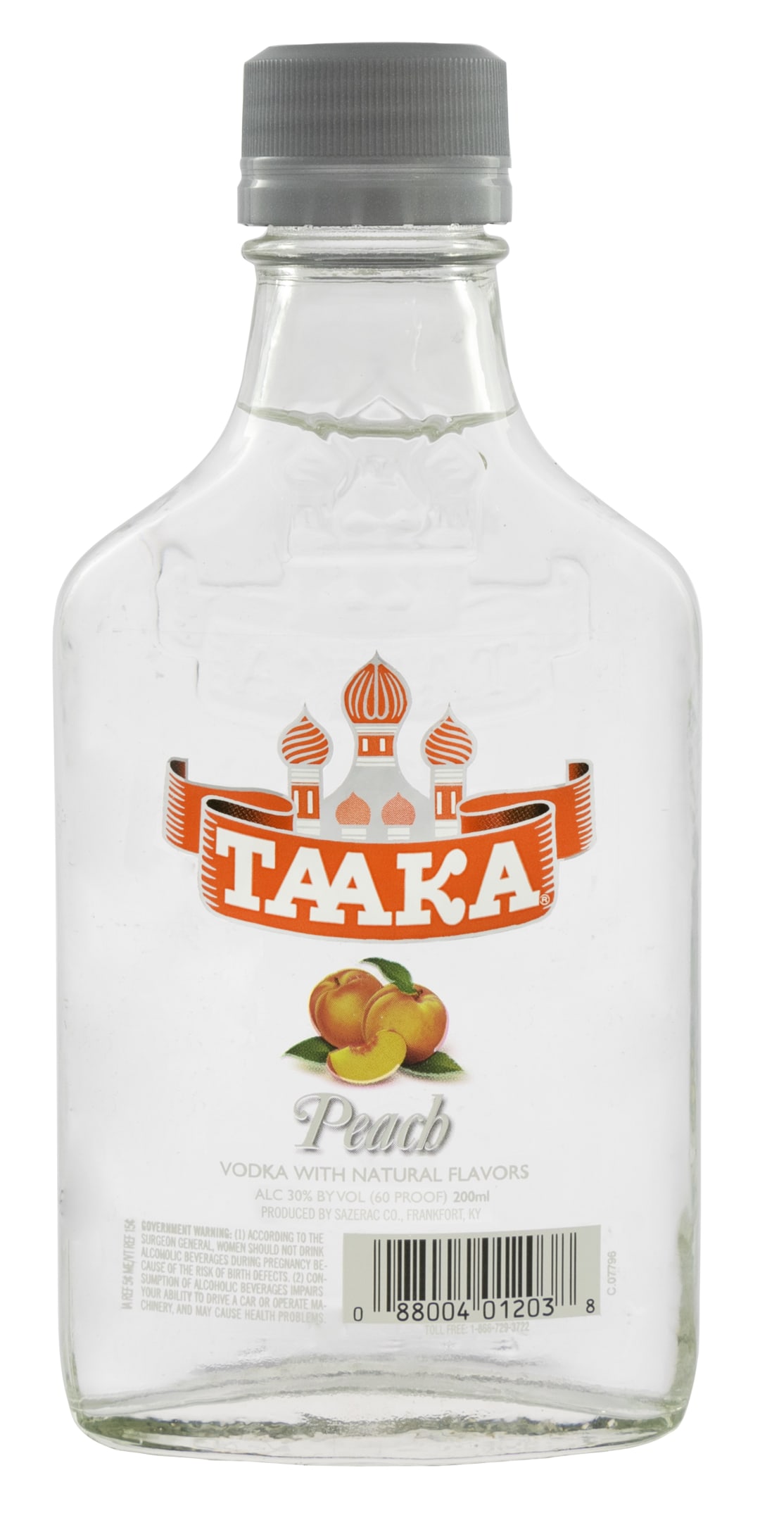 Taaka Peach Vodka 200ml 60 Proof