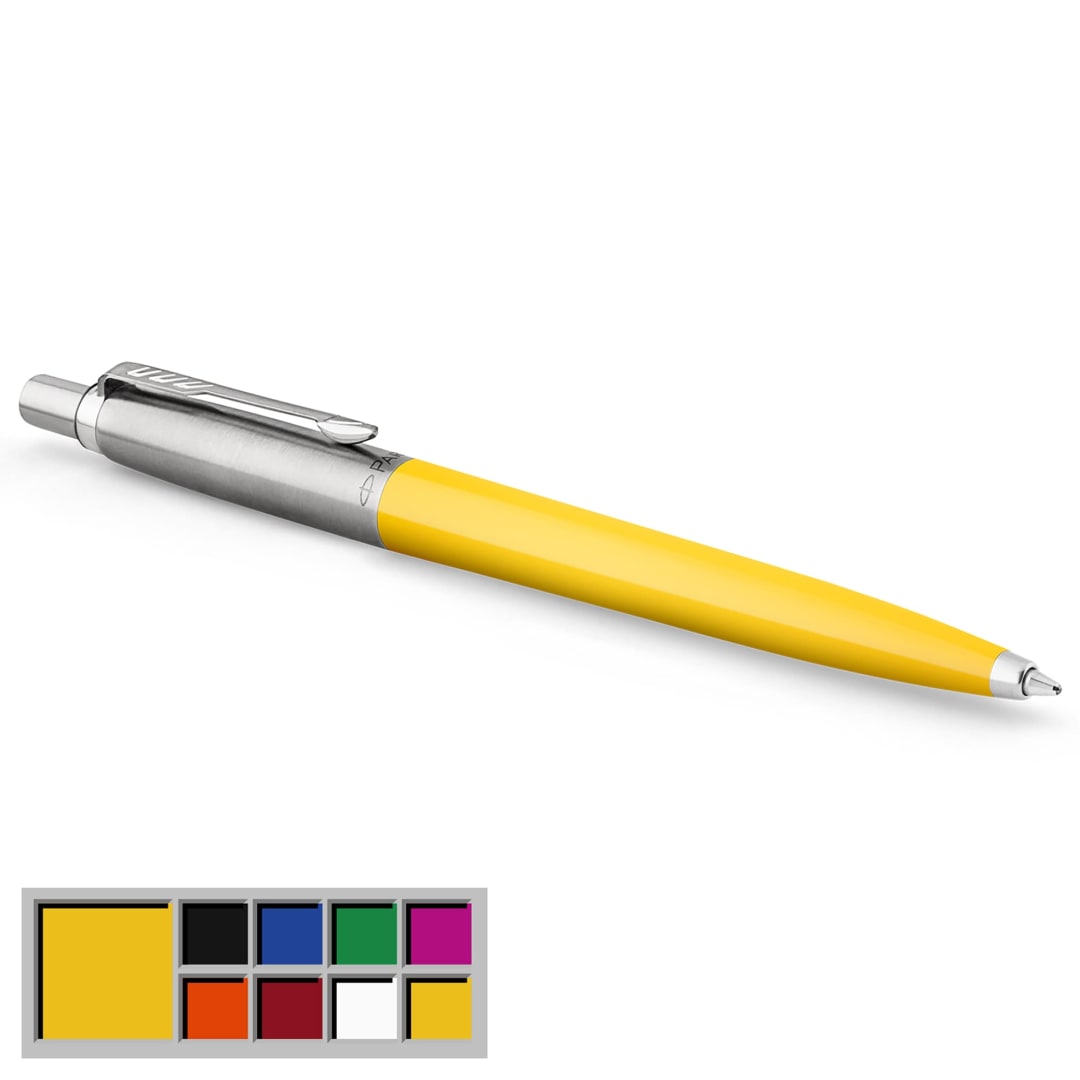 Parker Jotter Originals Ballpoint Pen | Classic Yellow Finish | Medium Point | Blue Ink | 1 Count