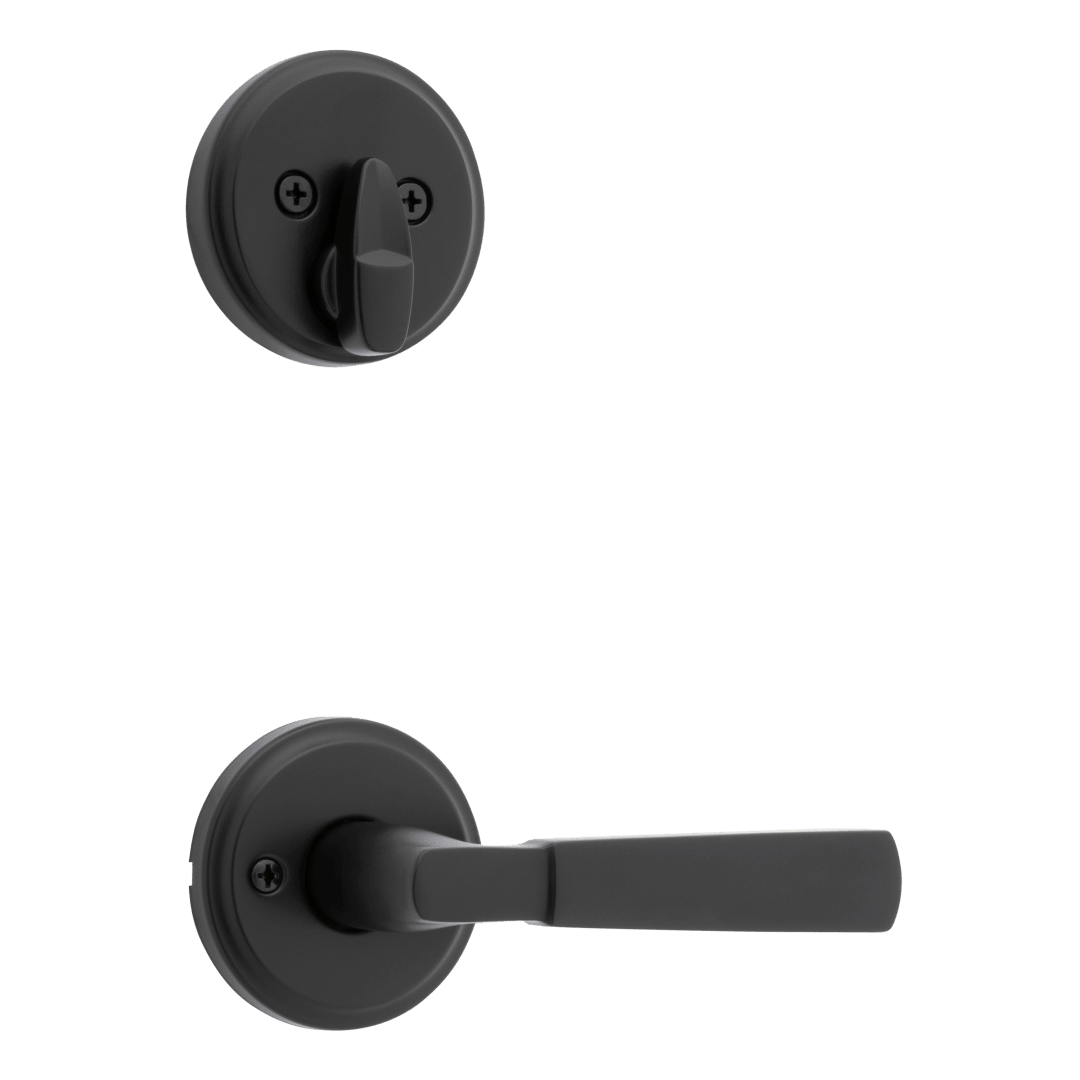 971 Single Cylinder Interior Pack w/ Perth Lever for 818 Signature Series Handlesets in Matte Black