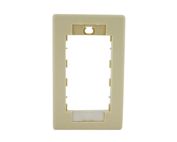 *D*EMPTY WALLPLATE FOR 45 DEG JACK-IVORY
