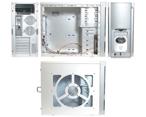 Cool Aluminator: Motorized Door Aluminum ATX Custom Clear PC Computer Case