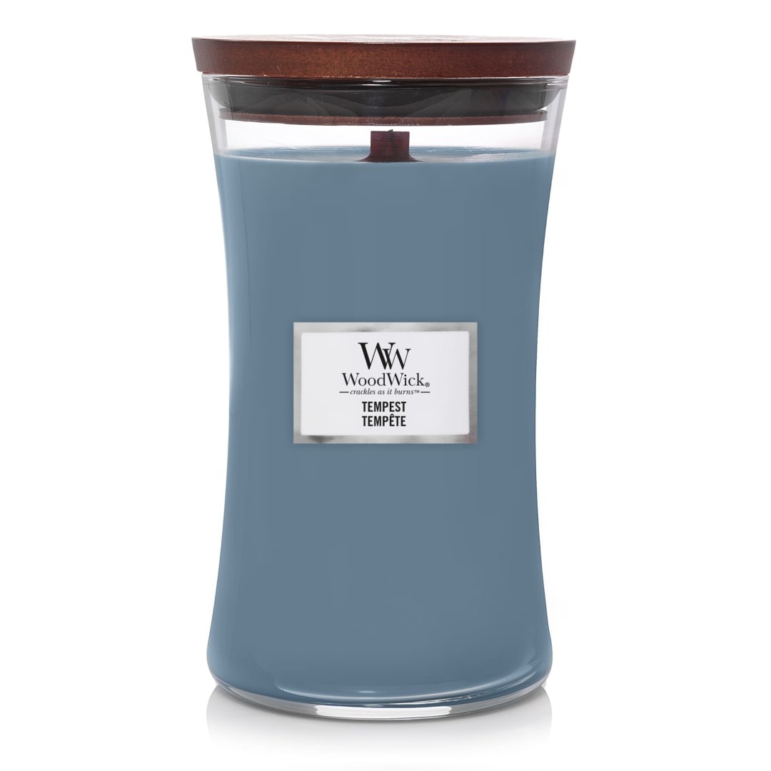 WoodWick Scented Candle with Crackling Wick | Tempest Large Hourglass Candle | Long Burning Candles: Up to 130 Hours | Perfect Gifts for Women
