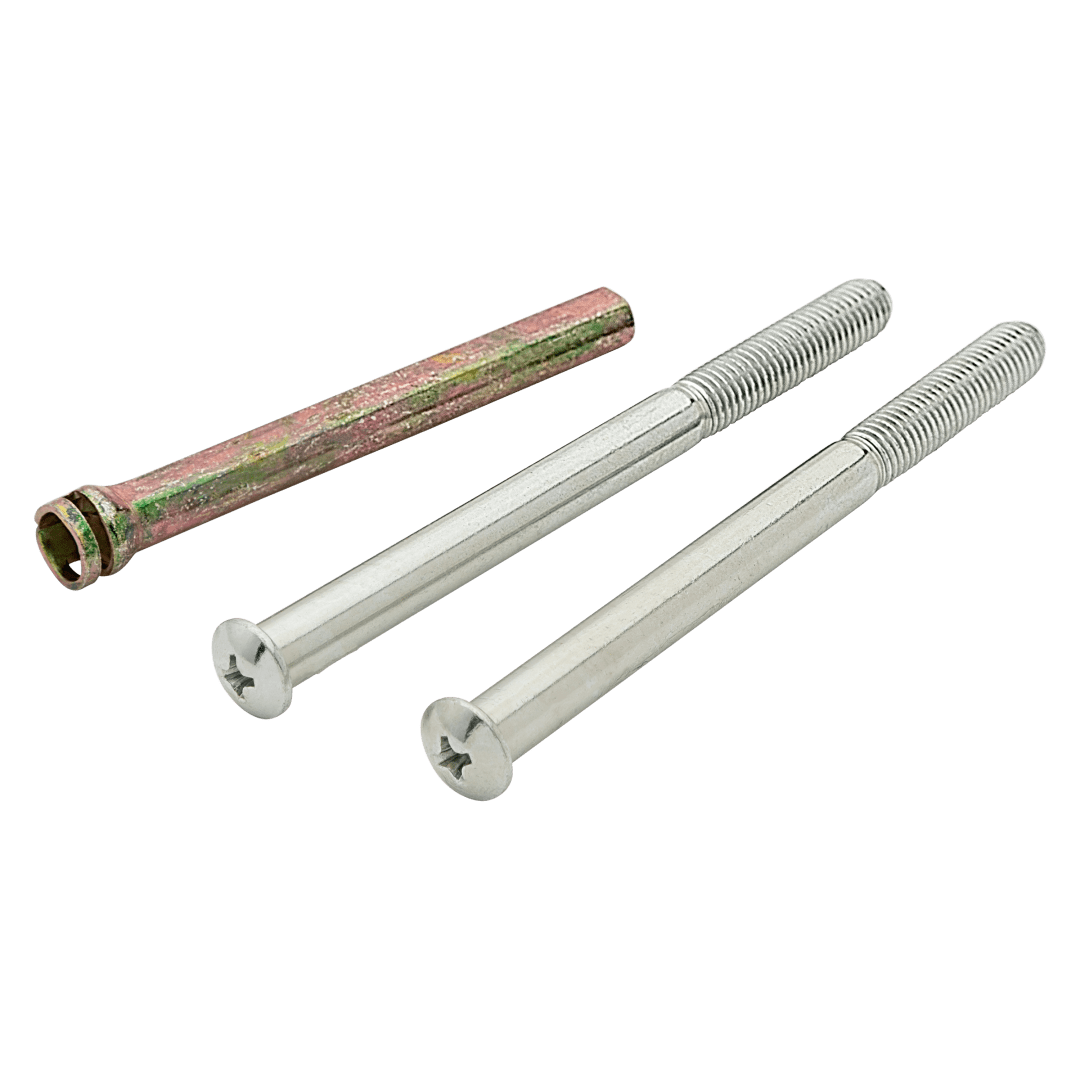 Deadbolt Screw Pack for Thick Door w/ Spindle Extender in Polished Chrome or Satin Chrome Finish