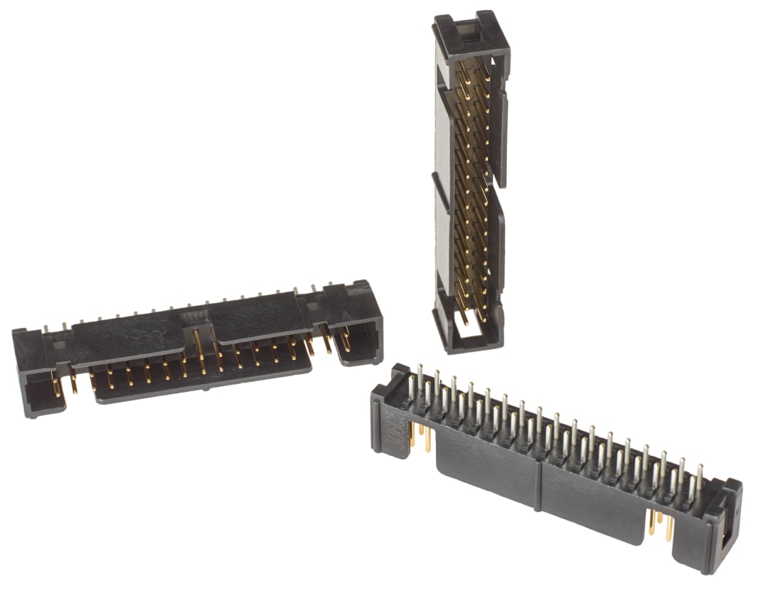 3M™ N2530-6003 RB, Wannenstiftstecker, Low Profile, 180° gerade, 30-polig, 2500 Serie, 2,54 mm, 0,76 µm Au, Schwarz