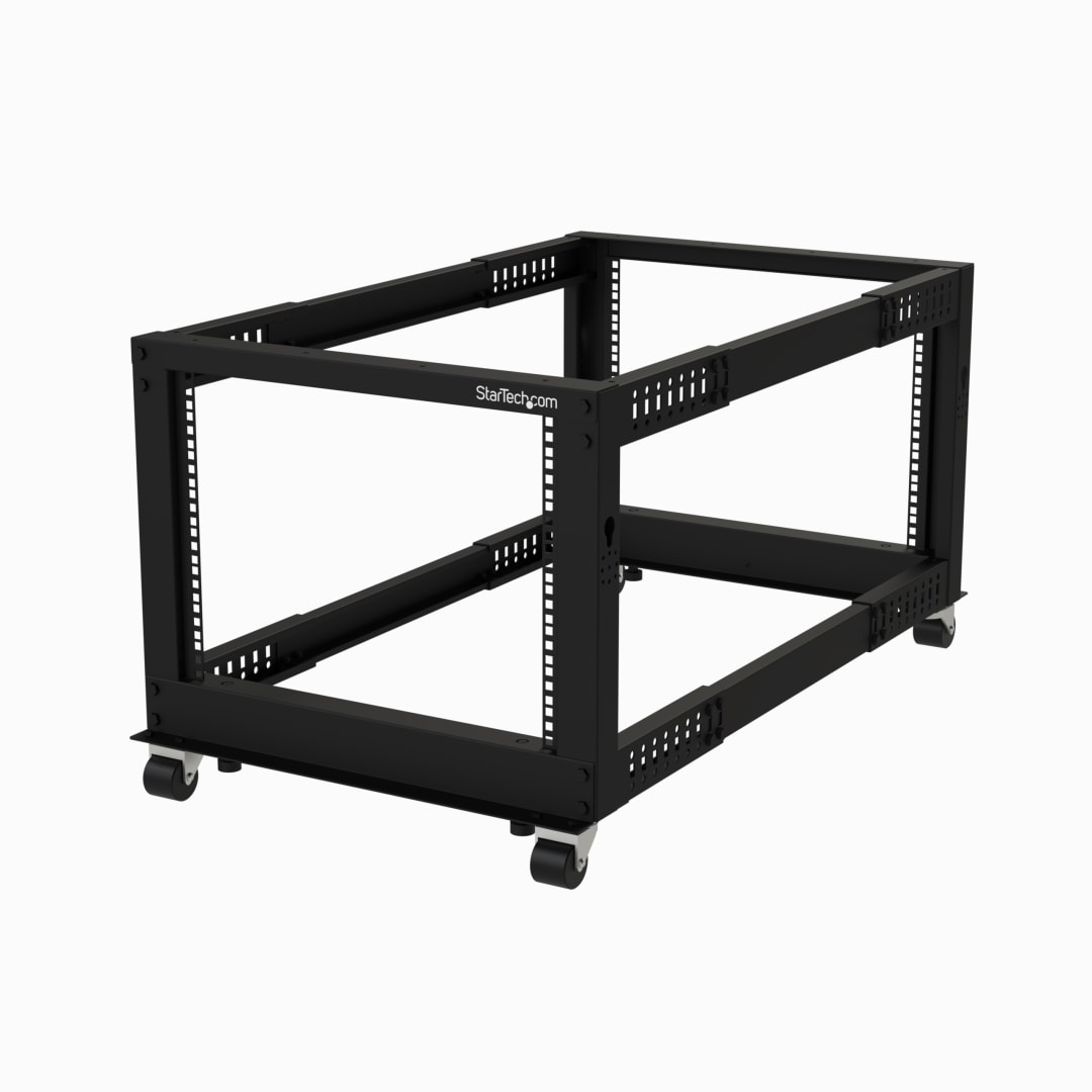 8U Adjustable Depth Open Frame 4 Post Server