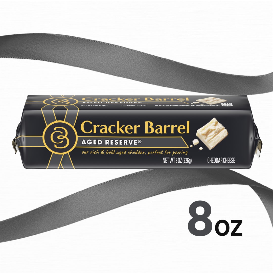 Cracker Barrel Aged Reserve Cheddar Cheese, 8 oz Block