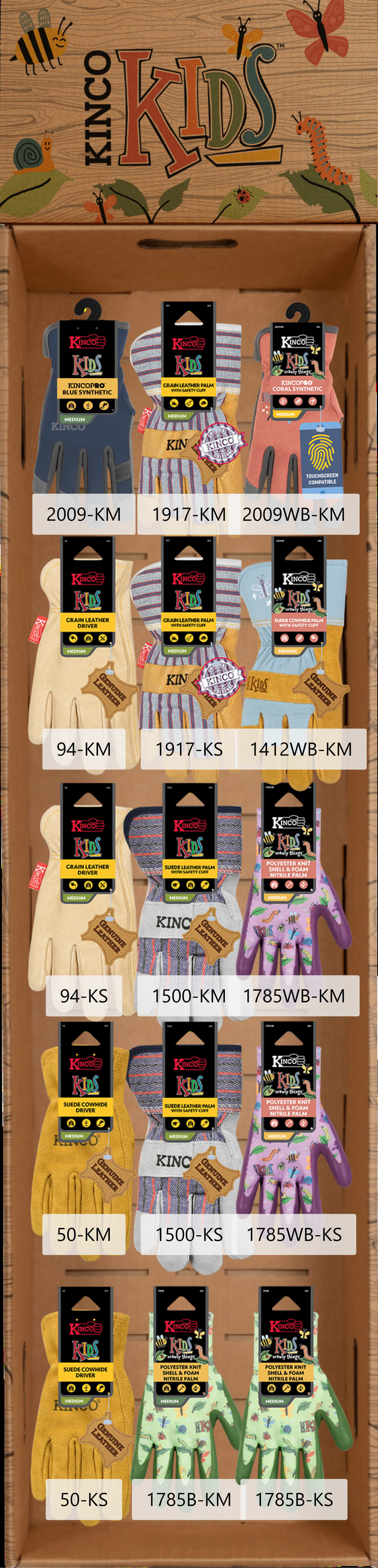 84-Pair Assorted Kids' Pre-loaded Corrugated Wing Panel Display