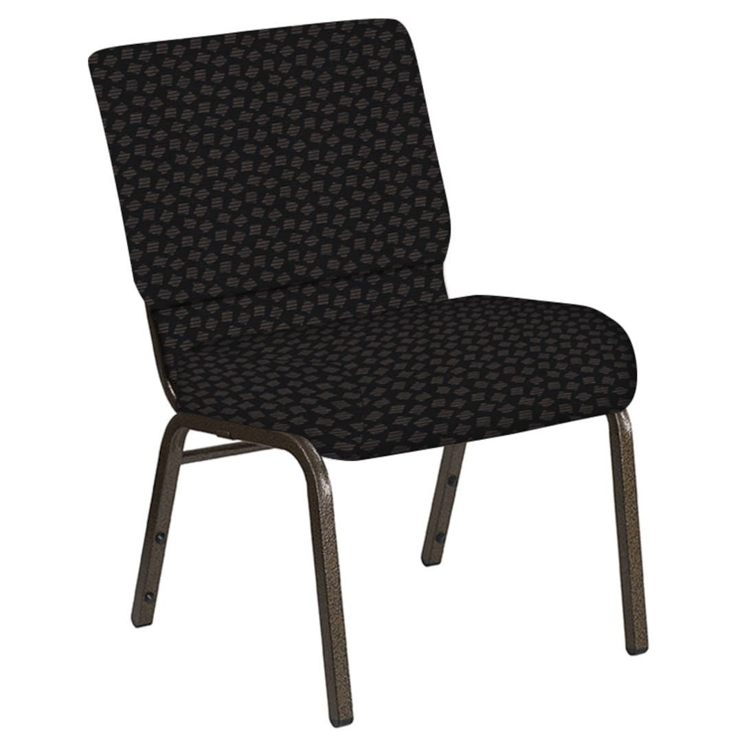21''W Church Chair in Scatter Ferrer Fabric - Gold Vein Frame