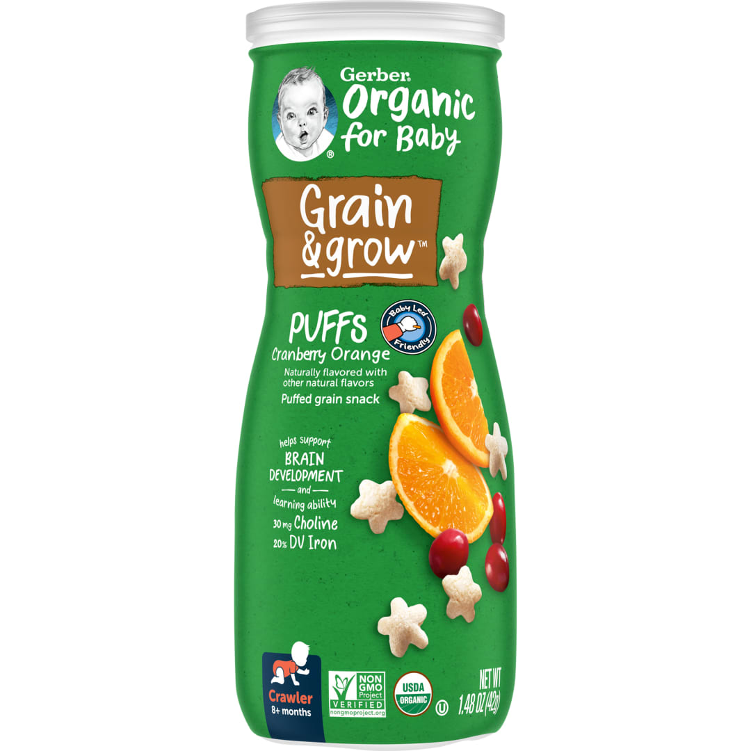 Gerber Stage 3 Baby Food, Cranberry Orange, 1.48 oz Canister