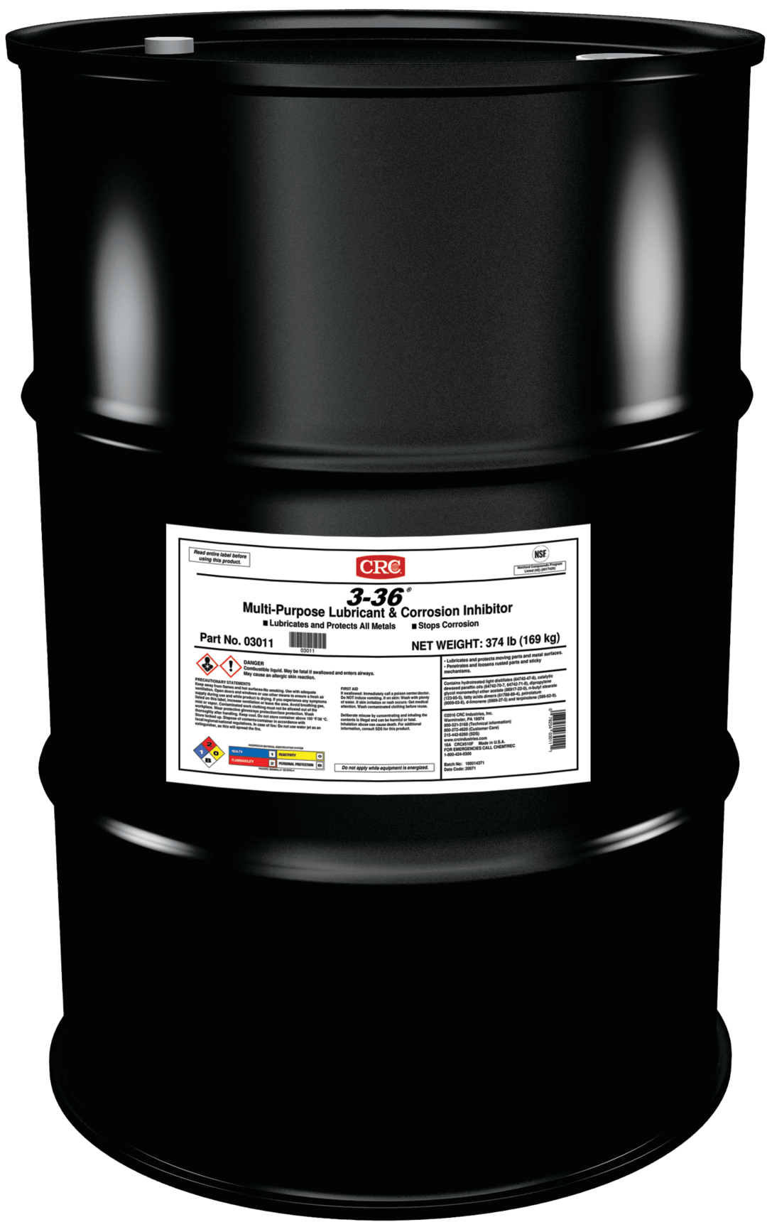CRC 3-36 Multi-Purp Lubricant & Corrosion Inhibitor 1X55GL