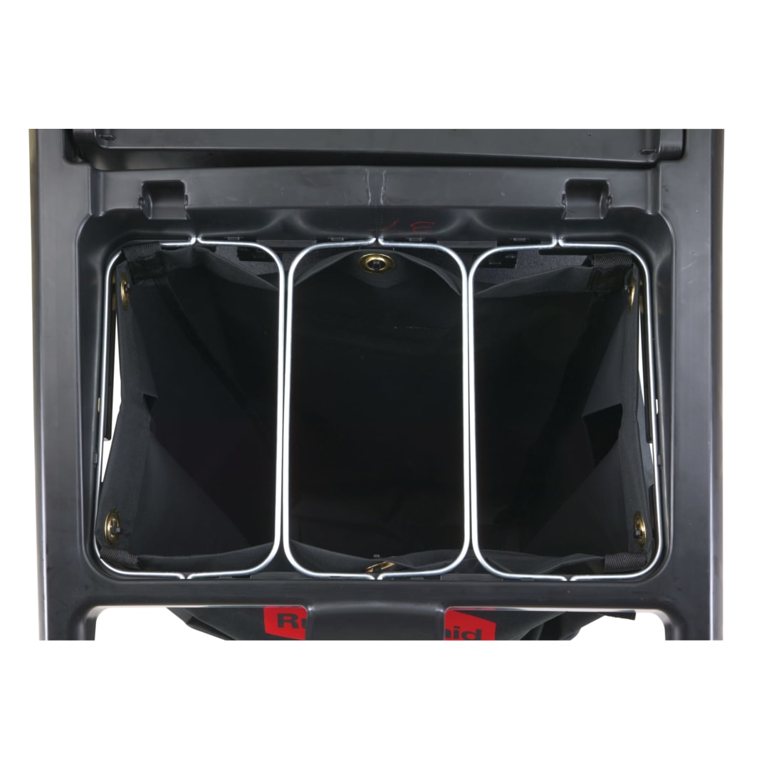 Executive Triple Waste Wire Bag Holders for Housekeeping and High Capacity Cleaning Carts
