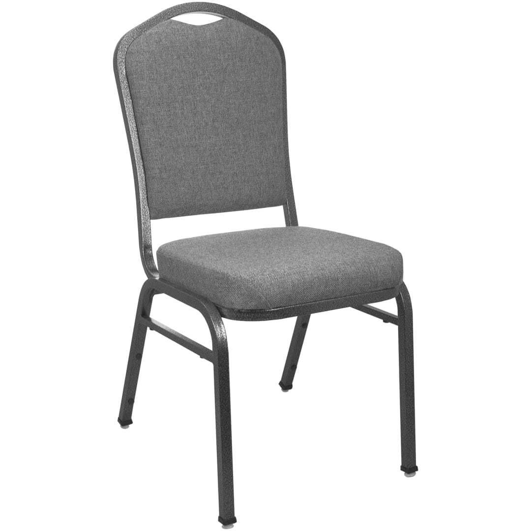 Advantage Premium Charcoal Gray Crown Back Banquet Chair