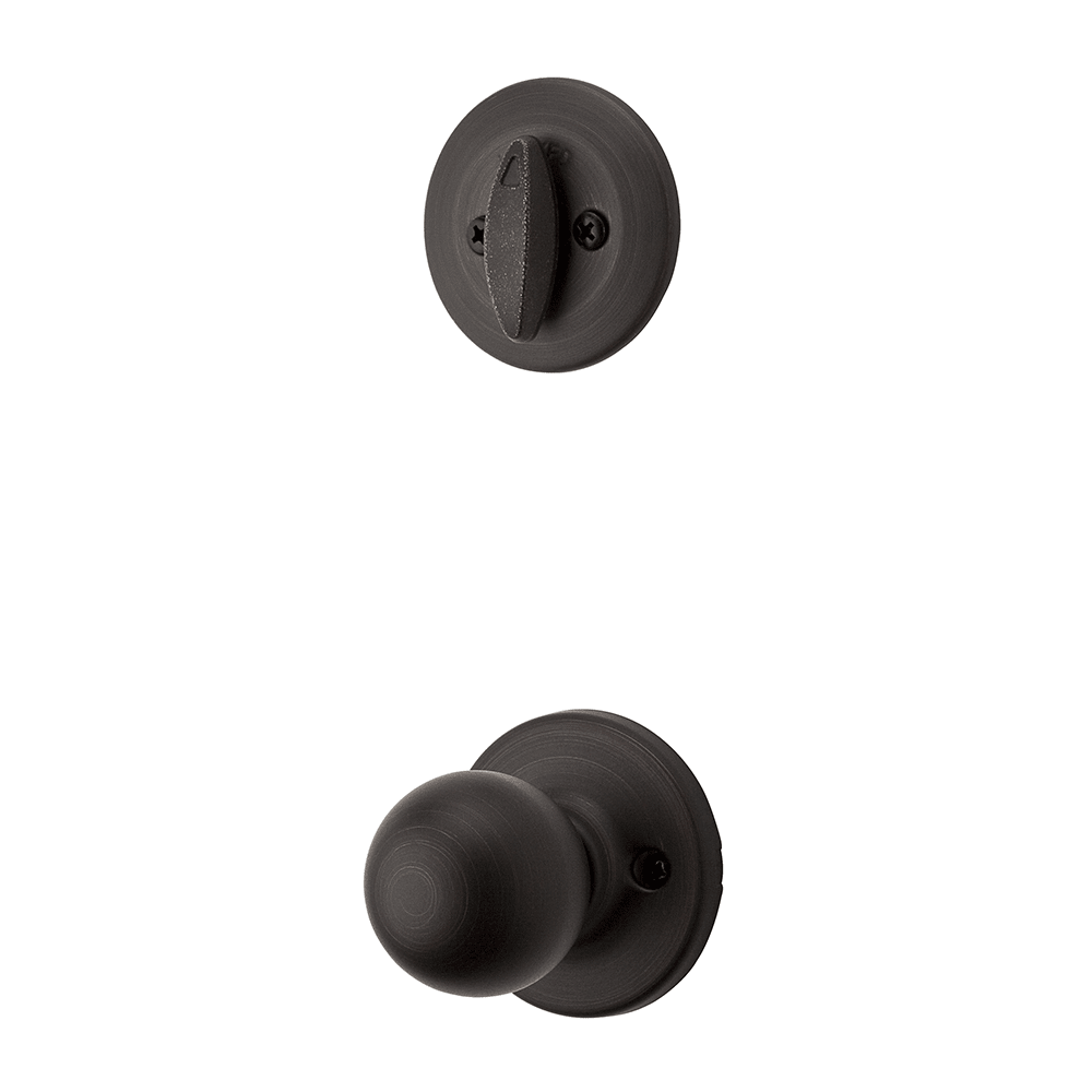 604 Single Cylinder Interior Pack w/Polo Knob for Kwikset Series Handlesets in Venetian Bronze