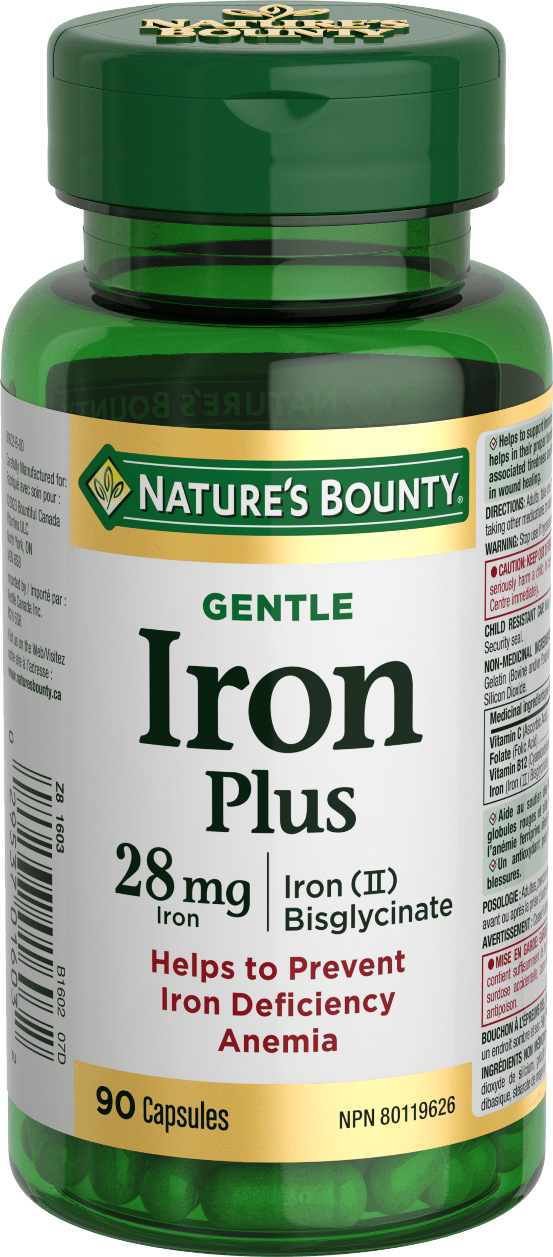NBTY IRON GLYCINATE 28mg 24x90CAP CA