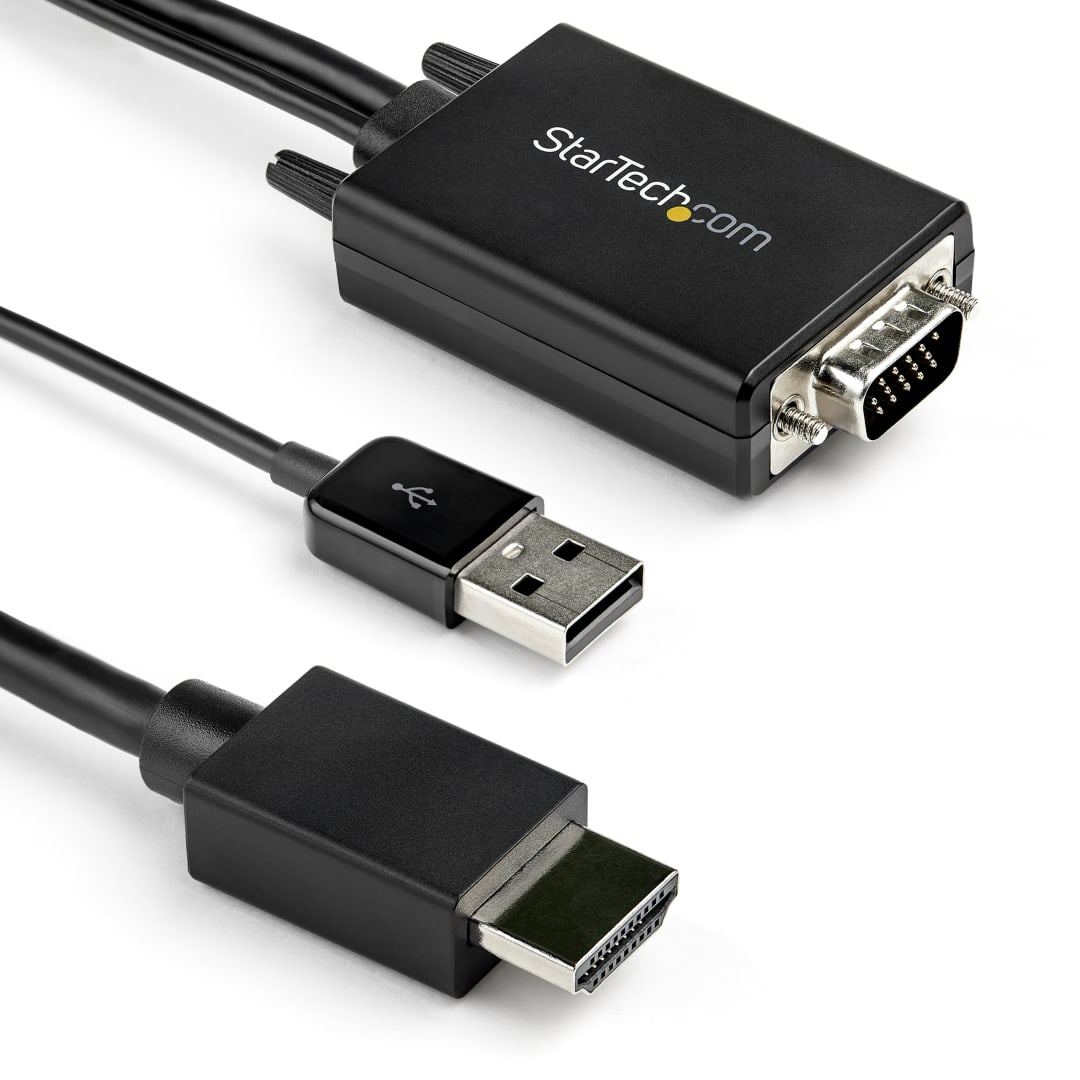 VGA to HDMI cable with USB audio - 6ft