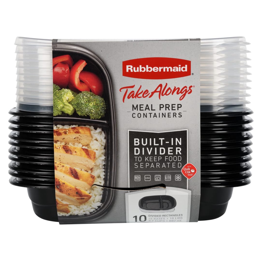 Rubbermaid® Take Alongs Divided Base Container (Black, 10)