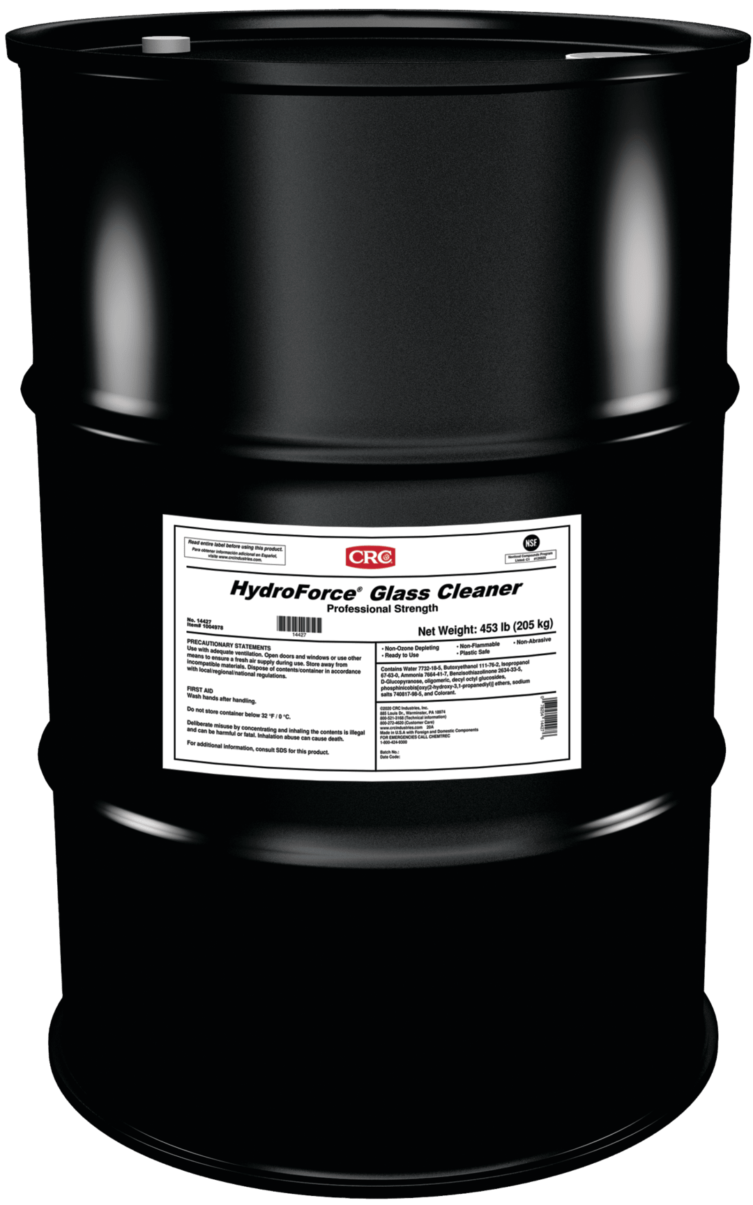 CRC HydroForce Glass Cleaner Professional Strength 1X55GL