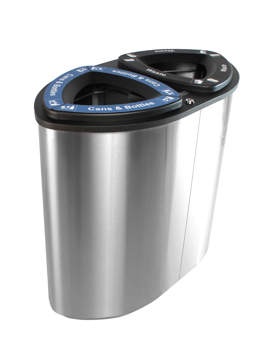 BOKA - Double - Cans & Bottles-Waste - Full - Stainless Steel