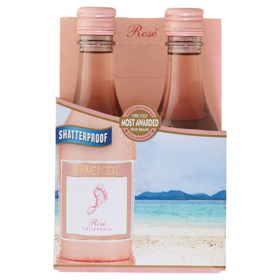 Barefoot Cellars Rosé Wine 4 Single Serve 187ml Bottles