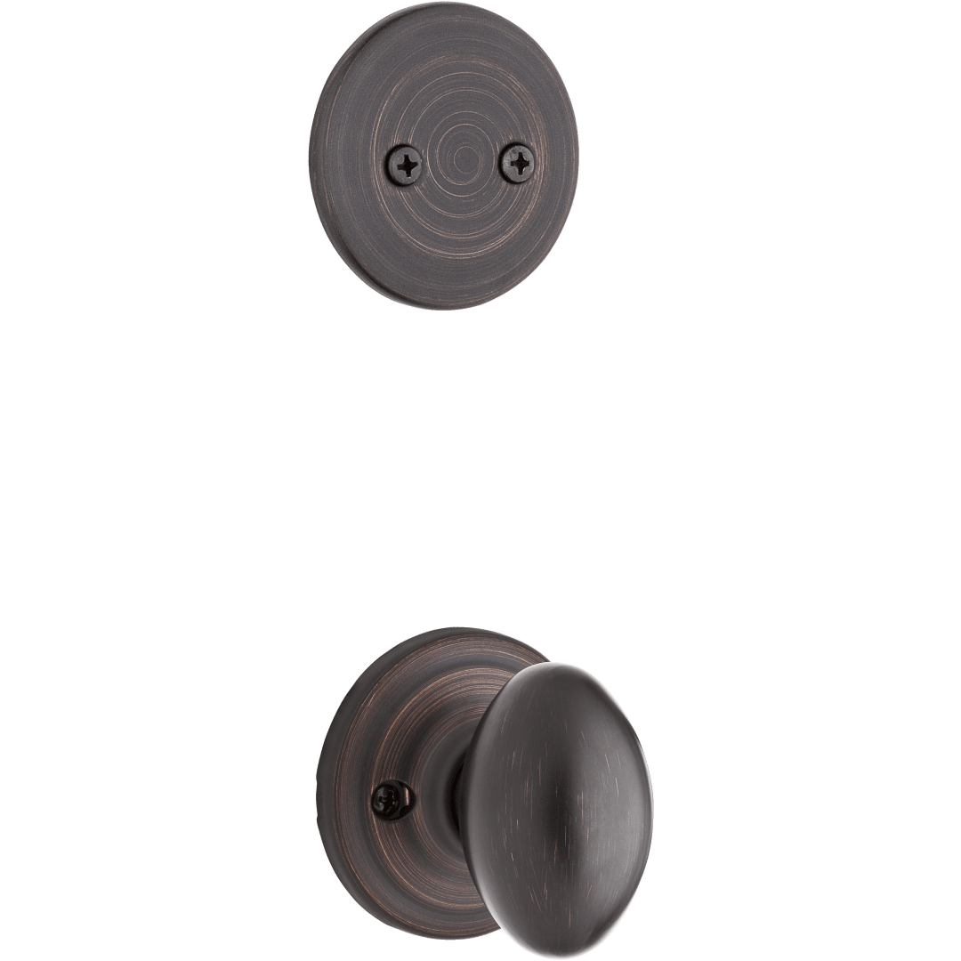 606 Dummy Interior Pack w/Laurel Knob for Kwikset Series Handlesets in Venetian Bronze