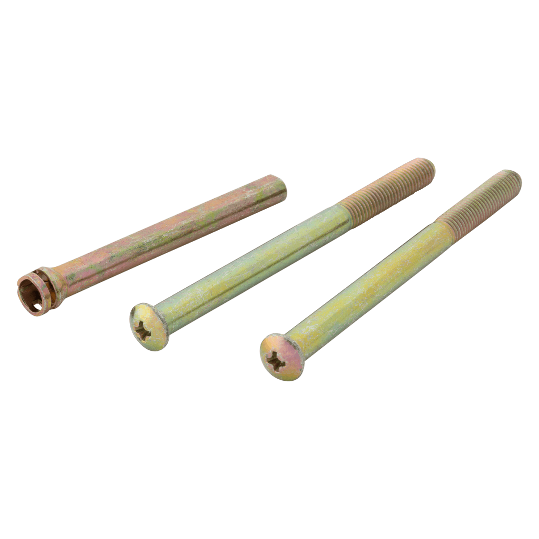 Deadbolt Screw Pack for Thick Door w/ Spindle Extender in Polished Brass Finish