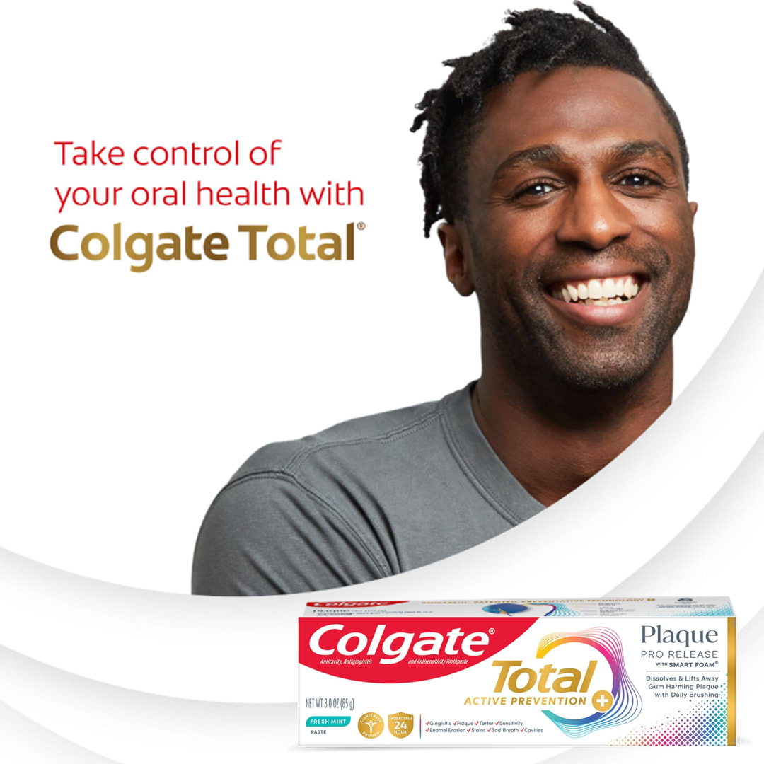 Colgate Total Plaque Pro Release Fresh Mint Toothpaste, 3.0 oz | Test