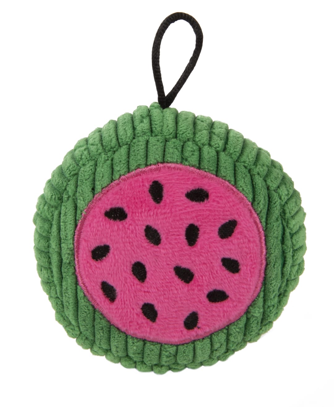TrustyPup Summer Fruit Squeaky Plush Dog Toy with Rope, Small