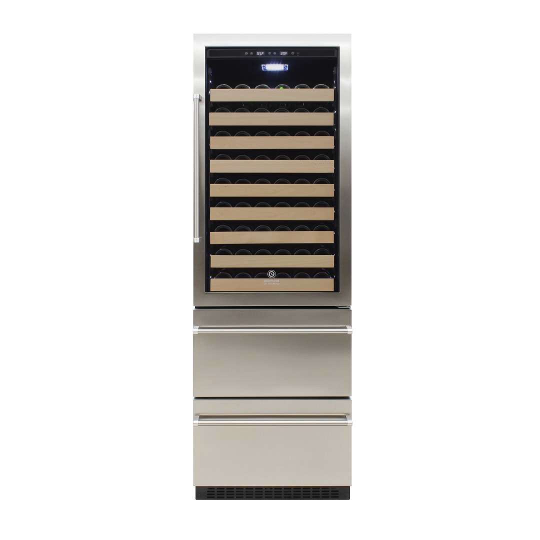 EL-BWC108-SS - 108 Bottle Wine Cooler Glass Door Commercial Grade