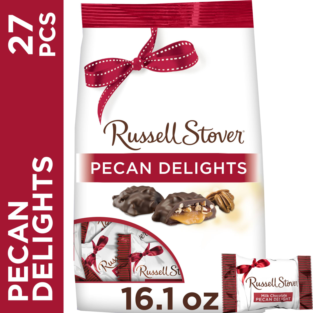 RUSSELL STOVER Milk Chocolate Pecan Delights Candy Gift Bag, 16.1 oz.