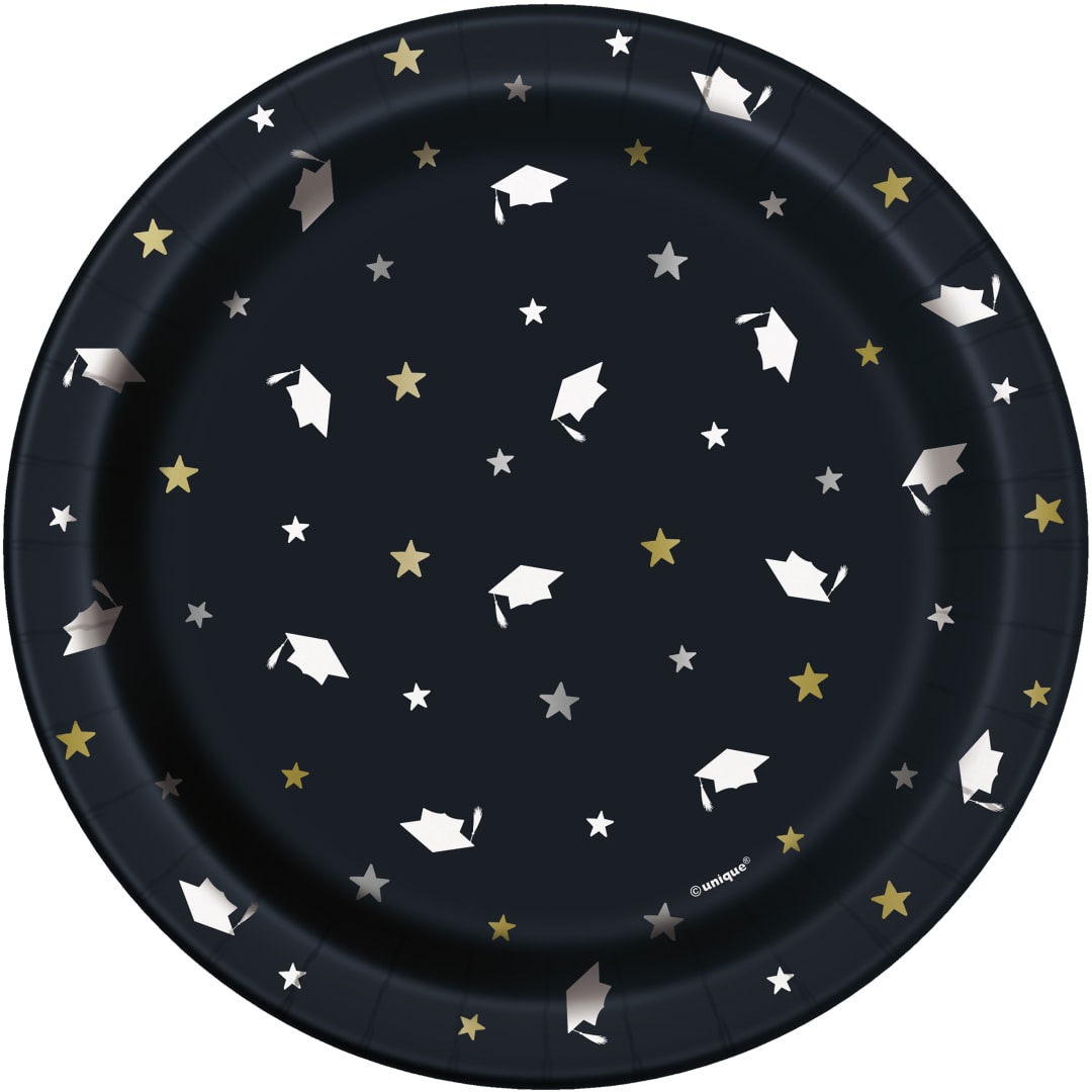 Stars &amp; Caps Graduation Round 7" Dessert Plates, 8ct