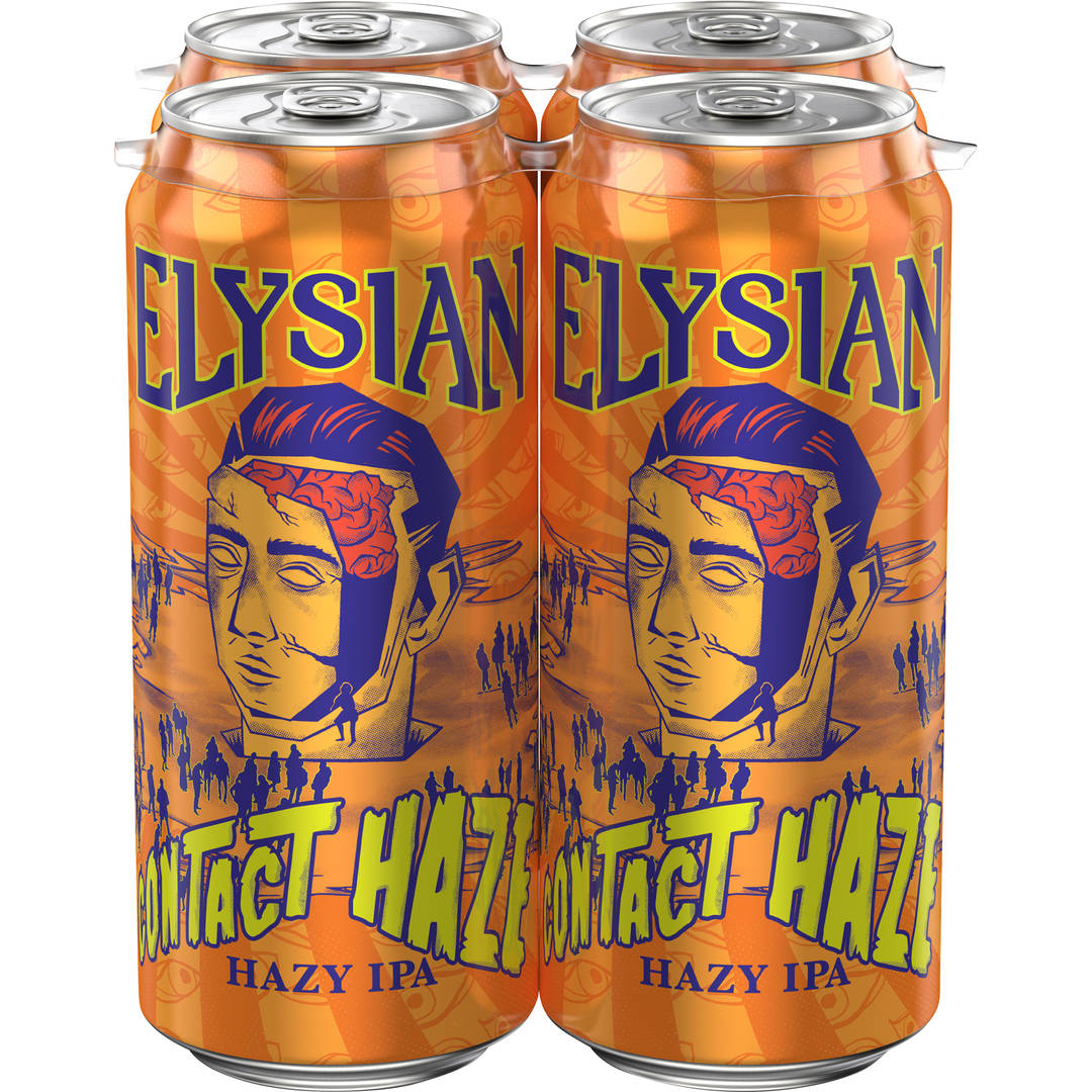 Elysian Brewing Contact Haze Hazy IPA, 4 Pack 16 fl. oz. Cans