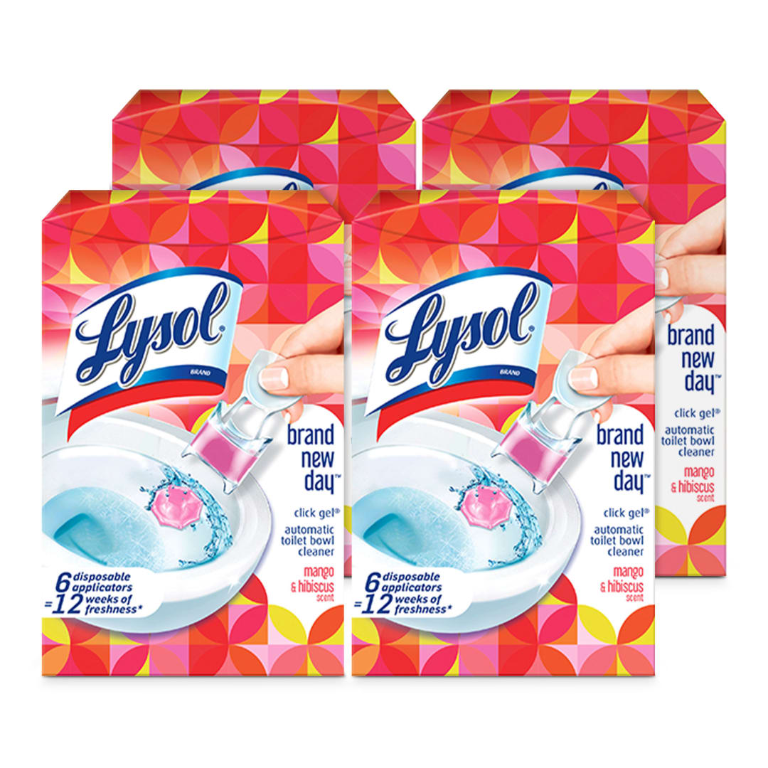LYSOL® Automatic Toilet Bowl Cleaner - Click Gel Brand New Day™ Mango & Hibiscus 4/6 ct.