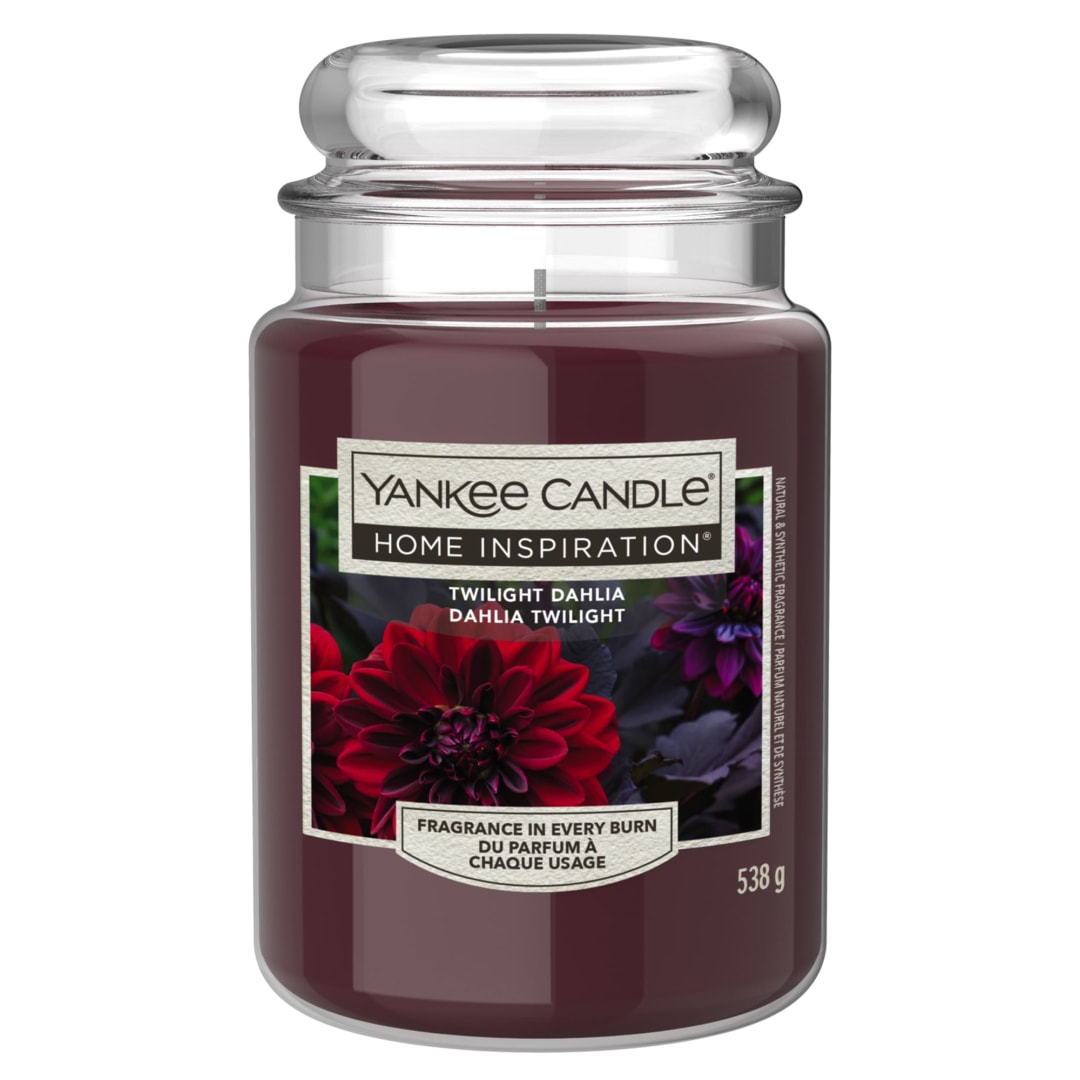 Yankee Candle Home Inspiration Scented Candle | Twilight Dahlia Large Jar Candle | Burn Time: up to 125 Hours | Perfect Gifts for Women