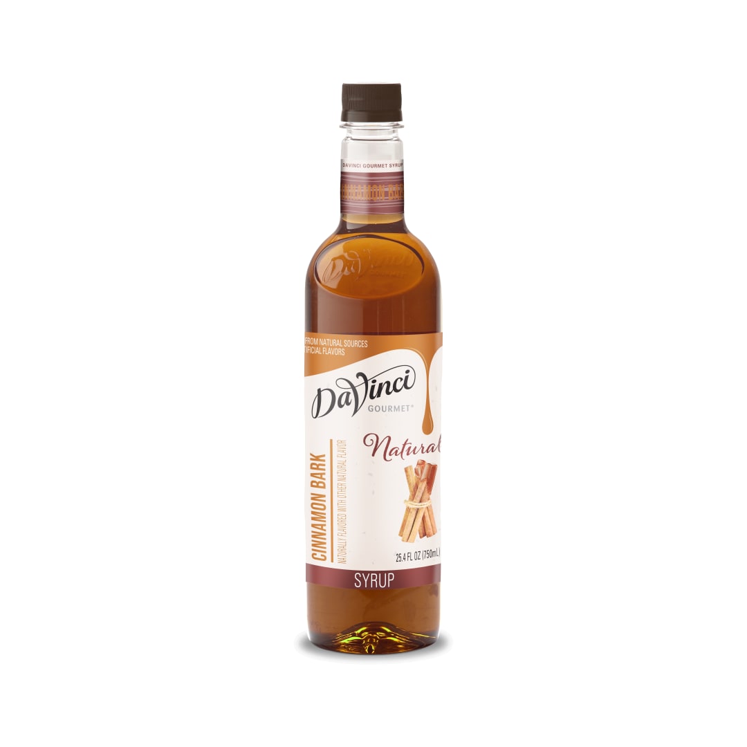 DaVinci Gourmet Natural Cinnamon Bark Syrup, Plastic Bottle, 4 x 750 mL