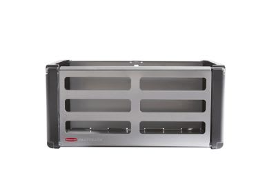Rubbermaid Garage FastTrack Rail Access Storage Bin, Satin Nickel