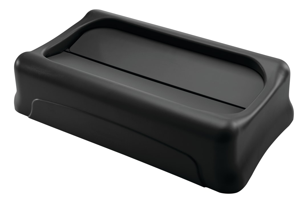 Rubbermaid Commercial Products SLIM JIM  Swing Lid, Black