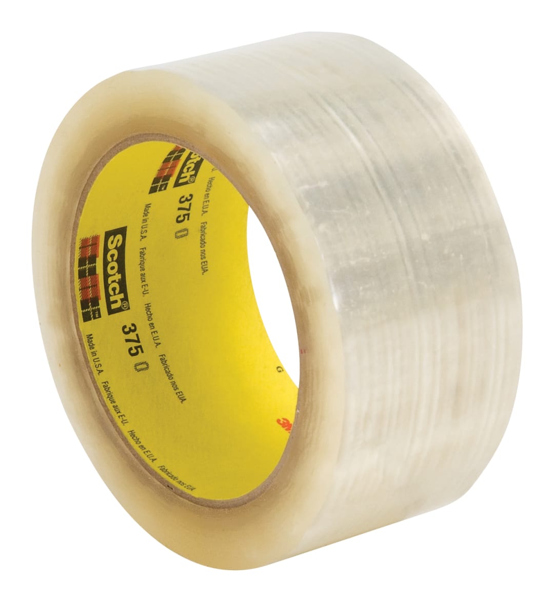 Scotch® Yüksek Performanslı Kutu Sızdırmazlık Bandı 375E, Şeffaf, 50 mm x 66 m, 0.075 mm