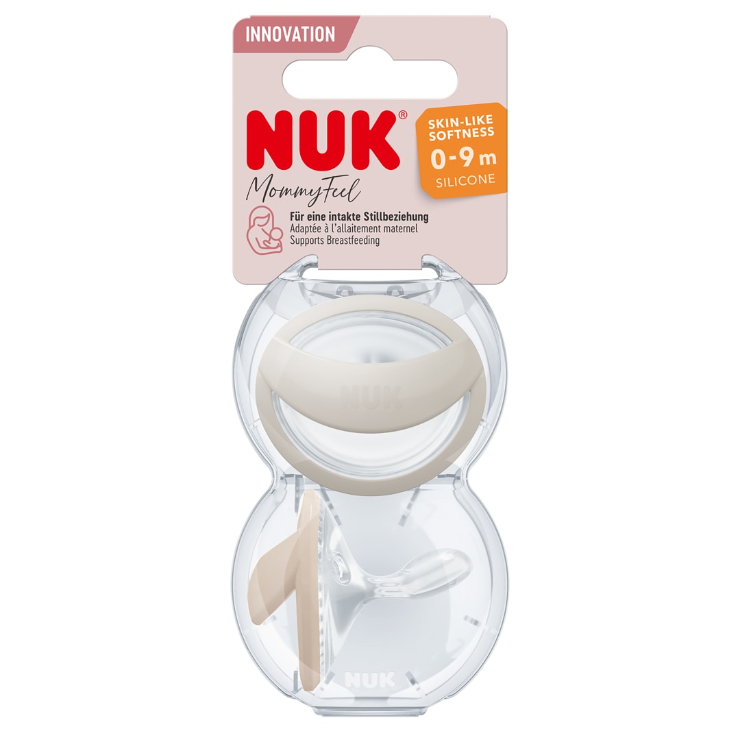 NUK MOMMYFEEL SIL SOOTHERS GREIGE/SAND