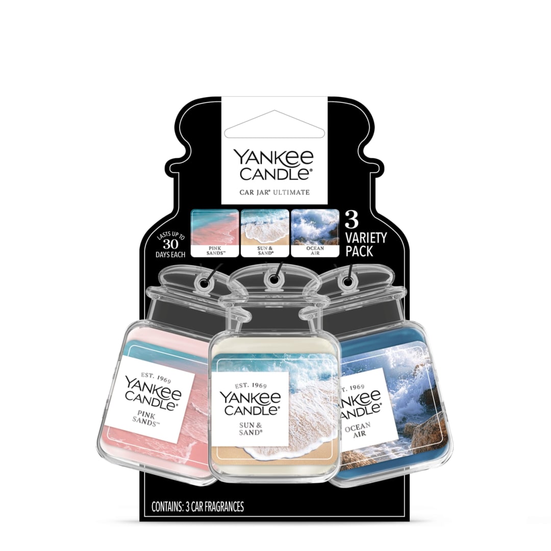 Yankee Candle Variety Pack, Car Jar® Ultimate (3-pk.) with up to Enjoy up to 30 Days of Continuous Fragrance Each