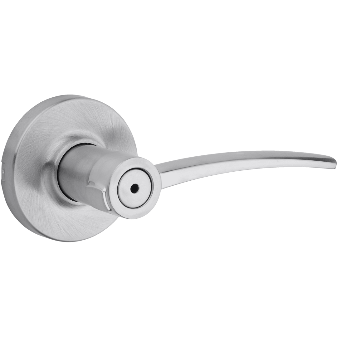 Katara Round Bed/Bath Lever in Satin Chrome