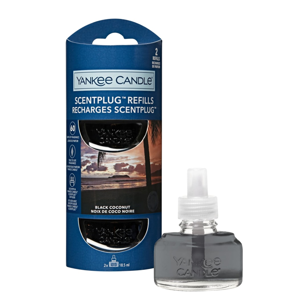 Yankee Candle® ScentPlug Fragrance Refills | Black Coconut Plug in Air Freshener Oil | Up to 60 Days of Fragrance | 2 Count
