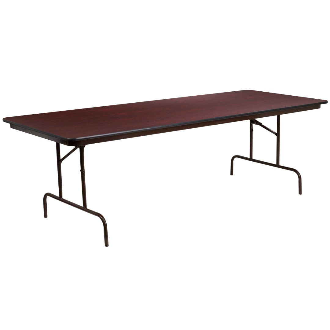 Floyd 8-Foot High Pressure Mahogany Laminate Folding Banquet Table